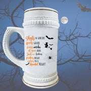 Ghosts and Goblins beer stein ghost witch beer mug Ghost Beer SteinHalloween beer stein unique beer mug Birthday gift Personalized