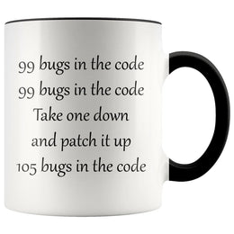 Software Engineer Gift for Programmer 99 bugs in the code Coffee Mug Programmer Mug IT Gift Coder Gift for Coder Mug Startup Gift