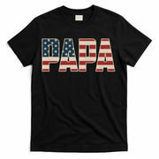 Papa Bold Patriotic American Flag Father’s Day T-Shirt