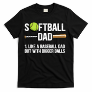 Softball Dad Just Like A Baseball Dad But With Bigger Balls Cute Gift T-Shirt