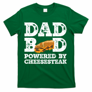 Dad Bod Powered By Cheesesteak Father Figure Graphic Cool Gift T-Shirt