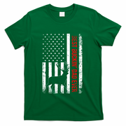 Usa American Flag Whitetailed Deer Best Buckin Dad Ever Gift T-Shirt
