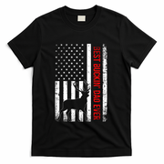 Usa American Flag Whitetailed Deer Best Buckin Dad Ever Gift T-Shirt