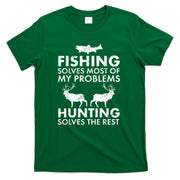 Funny Fishing And Hunting Gift Christmas Humor Hunter Cool T-Shirt