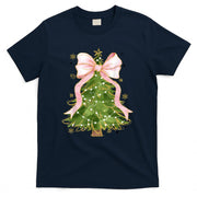 Coquette Bow Christmas Tree Xmas Holiday Girly Outfit Women T-Shirt