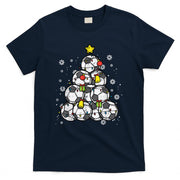 Soccer Christmas Tree Xmas Player Boys Girls Men Women Kids T-Shirt