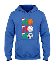 Ho Ho Ho Boys Christmas Sports Basketball Baseball Soccer T-Shirt