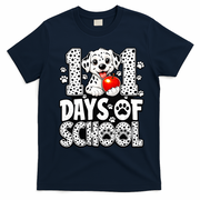 101 Days Of School 100th Day Dog T-Shirt - Navy Blue