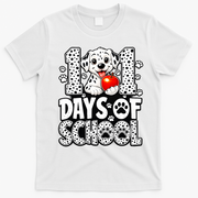 101 Days Of School 100th Day Dog T-Shirt - White