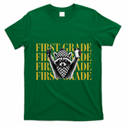 1st First Grade Raccoon Back To School T-Shirt - Irish Green