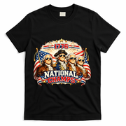 1776 National Champs Patriotic Founding Fathers T-Shirt - Black