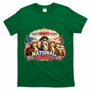 1776 National Champs Patriotic Founding Fathers T-Shirt - Green