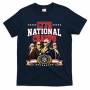 1776 National Champs Founding Fathers USA Patriotic T-Shirt - Navy