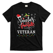 Funny Santas Favorite Veteran Christmas Gift Xmas Hat T-Shirt