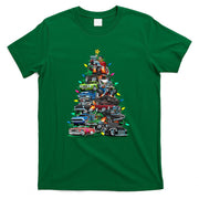 Car Madness Christmas Tree Classic Muscle Cars and Hotrods T-Shirt