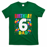 6 Years Old ItS My 6th Birthday Crew Balloons For Dad T-Shirt