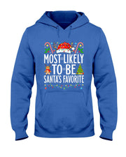 Most Likely To Be Santas Favorite Xmas Family Christmas T-Shirt
