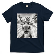 Funny Reindeer Selfie Christmas T-Shirt
