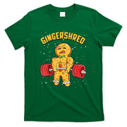 Gingershred Funny Gingerbread Man Gym Bodybuilding Christmas T-Shirt
