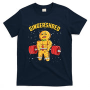 Gingershred Funny Gingerbread Man Gym Bodybuilding Christmas T-Shirt