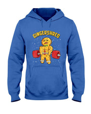 Gingershred Funny Gingerbread Man Gym Bodybuilding Christmas T-Shirt