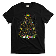 Funny Christmas Trombone Player Xmas Tree Music Lover Santa T-Shirt
