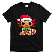 Funny Gingerbread Man Axolotl Christmas Womens Mens Kids T-Shirt