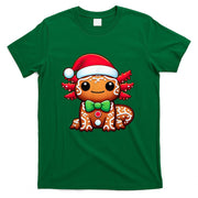 Funny Gingerbread Man Axolotl Christmas Womens Mens Kids T-Shirt