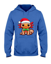 Funny Gingerbread Man Axolotl Christmas Womens Mens Kids T-Shirt