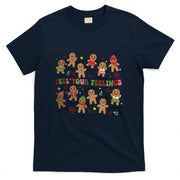 Retro Feel Your Feelings Gingerbread Christmas Mental Health T-Shirt