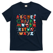 Teacher Christmas Alphabet Back To School Holiday Learning T-Shirt