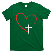 Christian Faith Love Heart Jesus God Cross T-Shirt