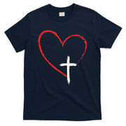 Christian Faith Love Heart Jesus God Cross T-Shirt