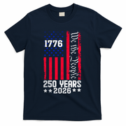 250th Anniversary American Flag 250 Years Birthday T-Shirt - Navy