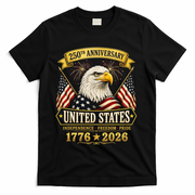 250th Anniversary USA 250 Years Independence Freedom Pride T-Shirt - Black