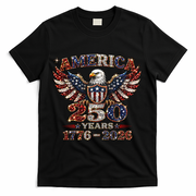 250th Anniversary USA 4th Of July Patriotic Eagle 1776-2026 T-Shirt - Black