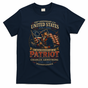 250th Anniversary United States Descendant Of A Patriot T-Shirt - Navy Blue