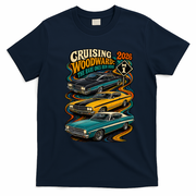 2026 Cruising Woodward: The Rare Ones Run Here T-Shirt - Navy Blue