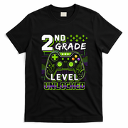 2nd Grade Level Unlocked Gamer Back To School T-Shirt - Black