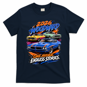 2026 Michigan Car Cruise Woodward M1 Endless Stories T-Shirt - Navy Blue