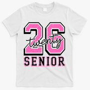 2026 Senior Twenty 26 Graduation T-Shirt - White