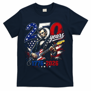 250 Years Abraham Lincoln Guitar July 4th 250th Anniversary T-Shirt - Navy