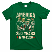 250 Years America 250th Anniversary Trump Washington T-Shirt - Green