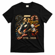 250 Years Abe Lincoln Playing Guitar 250th Anniversary  T-Shirt - Black