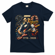 250 Years Abe Lincoln Playing Guitar 250th Anniversary  T-Shirt - Navy