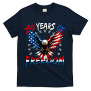 250  Years Of Freedom Painted American Flag Eagle T-Shirt - Navy