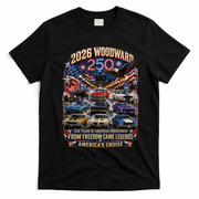 250 Years Of American Horsepower 2026 Woodward Cruising M1 T-Shirt - Black