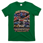 250 Years Of American Horsepower 2026 Woodward Cruising M1 T-Shirt - Irish Green