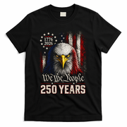 250 Years We The People Bald Eagle American Flag T-Shirt - Black