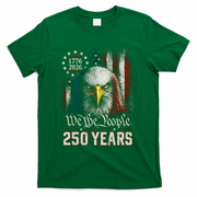 250 Years We The People Bald Eagle American Flag T-Shirt - Green